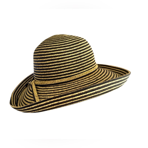 Women's San Diego Hat Co. Classic Paperbraided
Sun Hat Black Coffee Stripe OS - Picture 4 of 12